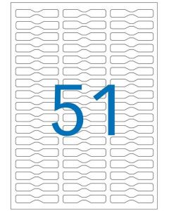 Etiquettes adhésives blanches Bijouterie - 45 x 8 mm APLI Lot de 306