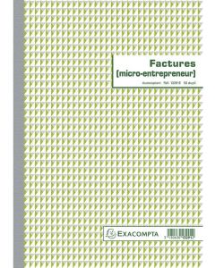 13291E Auto-entrepreneur : Facture - Carnet autocopiant Dupli