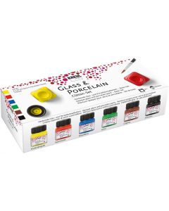 Lot de 6 peintures brillantes pour porcelaine - 6 x 20 ml - Assortiment : KREUL Modèle