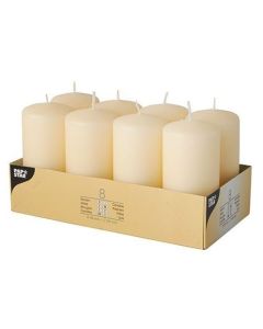 Bougies cylindriques - Crème 50 mm : STARPAK Lot de 8 image