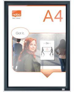 Cadre porte affiche en aluminium - 250 x 340 mm - Graphite : NOBO image