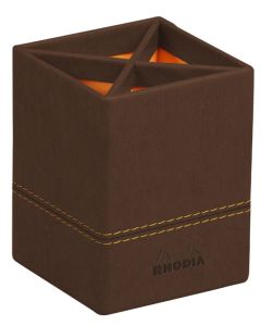 Pot à crayons 4 compartiments - Noir/Orange RHODIA