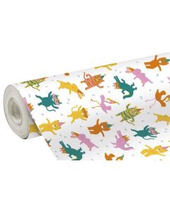 Papier Cadeau de Noël Hohoho sur rouleau - 700 mm x 50 m - Rouge/Or CLAIREFONTAINE