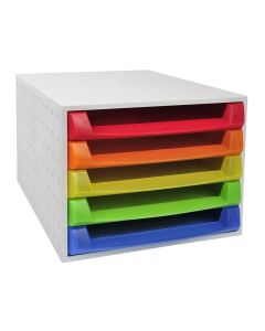 Module de rangement 5 tiroirs - Arlequin : EXACOMPTA Linicolor image