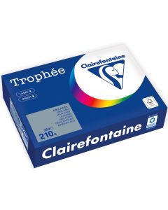 Ramette de papier de 250 feuilles A4 210 g - Gris Acier CLAIREFONTAINE Trophée Ramette