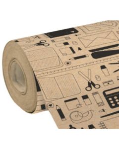 Papier Cadeau Papeterie sur rouleau - Brun / Noir - 700 mm x 50 m CLAIREFONTAINE