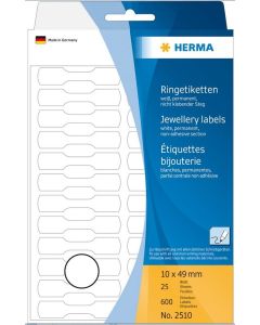 HERMA : Lot de 600 étiquettes en étrier 2510 - 10 x 49 mm (Affichage de prix)