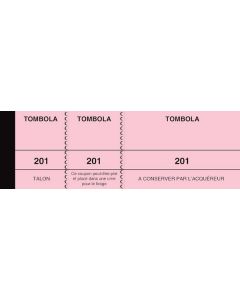 TOMBOLA Elve : Carnet de 1.000 de tickets de Tombola - Rose 254