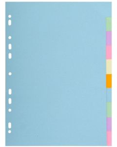 EXACOMPTA : Jeu de 10 intercalaires neutres en carte lustrée rigide 2610E