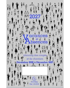 Planning des congés 2027 - Vacances et absences EXACOMPTA Image couverture