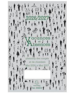 Planning des Congés 2026 / 2027 - Vacances et absences EXACOMPTA image modèle