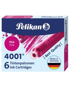 Boite de 6 Cartouches d'encre - Rose : PELIKAN 4001 TP/6
