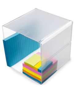 Boite de rangement Cube - 1 casier - Transparent DEFLECTO