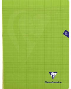 Cahier 24 x 32 cm - 96 pages - Grands Carreaux - Vert CLAIREFONTAINE Mimesys