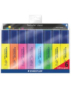 Surligneur - Assortiment  STAEDTLER Textsurfer Classic Lot de 6 + 2 gratuits