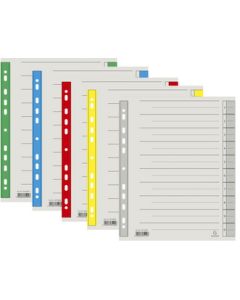 Intercalaires en carton micro perforés - 234 x 297 mm - Rouge : Exacompta Lot de 100 Image