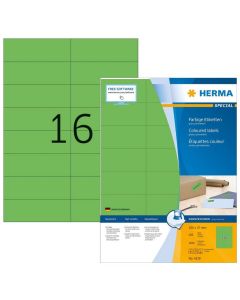 Étiquettes adhésives - 105 x 37 mm - Vert : HERMA Lot de 1600 image
