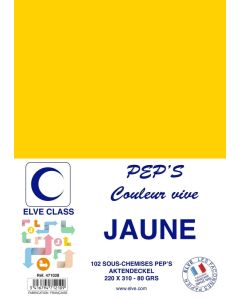 Sous-Chemise pour dossier A4 - Jaune ELVE Pep's Lot de 102