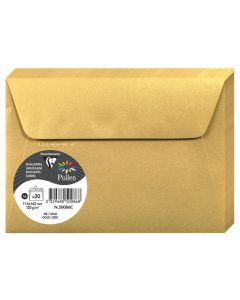 Enveloppes - C6 114 x 162 mm - Or POLLEN Lot de 20