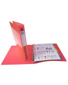 Classeur souple Iderama - 4 anneaux de 30 mm - Rose : EXACOMPTA Visuel
