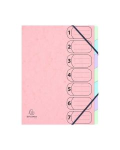 Trieur 7 compartiments - Assortiment : EXACOMPTA Harmonika Aquarel mauve