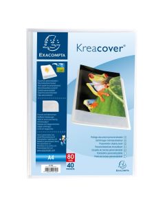 Protège-documents personnalisables de 80 vues - EXACOMPTA : 5748E Blanc transparent