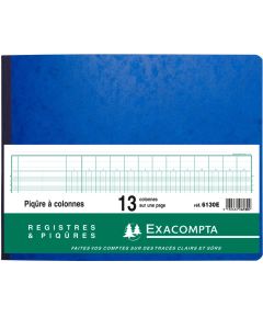 EXACOMPTA 6130E : Registre de 13 colonnes sur 1 page - 250 x 320 mm Journal comptable