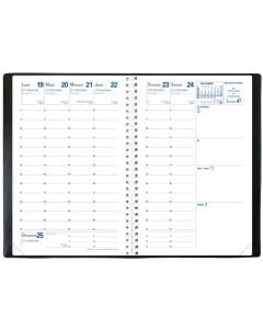 Agenda 2026 à spirale - Affaires S - 100 x 150 mm - Noir QUO VADIS