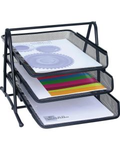 Corbeille à courrier - 3 niveaux - Noir : WEDO Office (65 801)