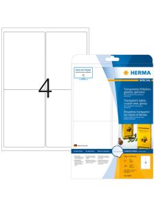 Étiquettes adhésives - Transparente - 99,1 x 139 mm HERMA 8019 Signaletique