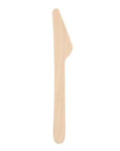 Couteaux jetables en bois - 165 mm PAP STAR Pure Lot de 500