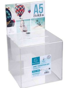 Urne transparente - 210 x 210 x 365 mm - Cristal : EXACOMPTA Office image