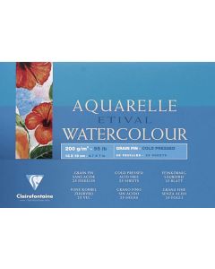 Bloc aquarelle - 120 x 180 mm - 200 g/m2 - Lot de 2 : CLAIREFONTAINE Etival Watercolour image