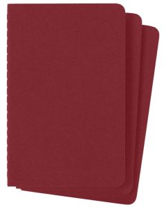 Carnet de Notes Ligné P/A6 - Couverture Carton Rouge MOLESKINE Lot de 3