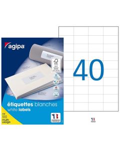 Etiquettes adhésives 52,5 x 29,7 mm AGIPA 100984