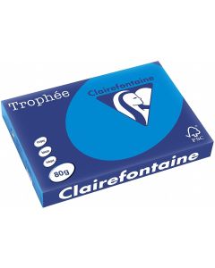 Ramette de papier Trophée de 500 feuilles A3 - Bleu Turquoise : CLAIREFONTAINE Image
