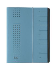 ELBA 400001035 : Trieur à élastique 12 compartiments - Bleu