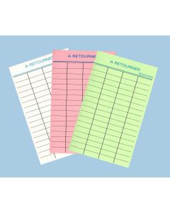 Fiches Bibliothèques - Rose - A retourner ELVE B753R Fournitures modèle