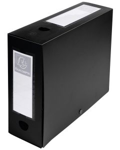 Boîte de classement à pression - Dos 100 mm - Noir : EXACOMPTA Image