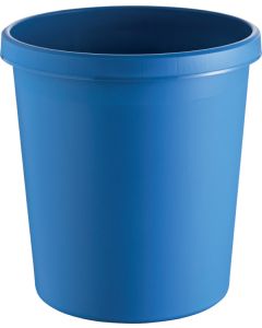 Corbeille à papier avec rebord 18 litres - Bleu HELIT Image