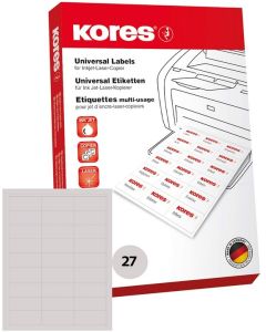 Étiquettes adhésives blanches - 70 x 32 mm : KORES L7032 Lot de 2700