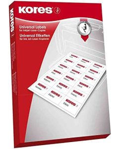 Étiquettes adhésives blanches 70 x 37 mm  KORES L7037