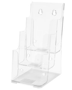 Porte-brochures incliné - 3 compartiment - 1/3 A4 portrait DEFLECTO