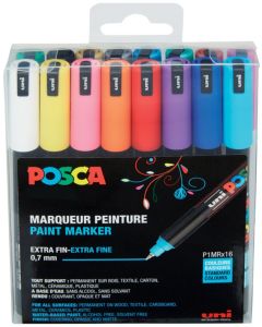 Marqueur peinture - Assortiment PC-1MR POSCA  Lot de 16