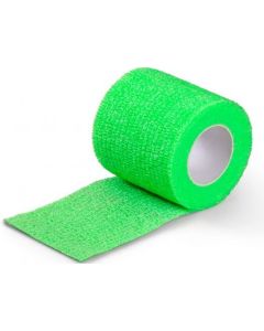 Photo Bande adhésive élastique de fixation - 50 mm x 4,5 m - Vert HARO