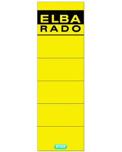 Photo Etiquettes pour dos de classeur - 59 x 190 mm - Jaune : ELBA 100420949