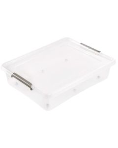 Photo Boite de rangement à roulettes - 61 L - Transparent KEEEPER Lars