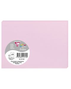 Photo Cartes en papier - C6 110 x 155 mm - Rose Dragée CLAIREFONTAINE Pollen Lot de 25