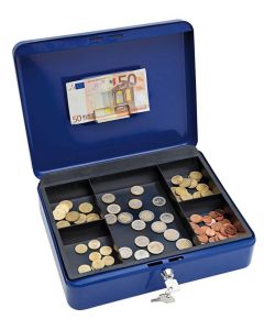 Photo WEDO : Caissette à monnaie avec clip - Bleu - 300 x 240 mm 145 403H