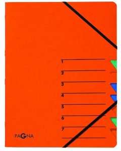 Photo 24061-12   Pagna : Trieur à élastiques 7 compartiments - Orange